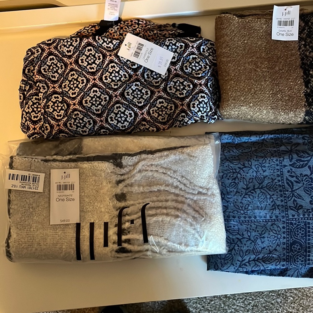 Jjill scarves all new. Lot of 4.